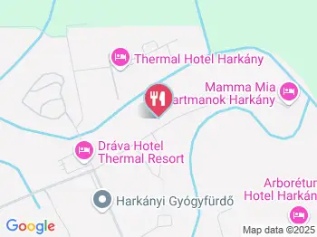 Komfort Hotel Platán étterme Harkány a térképen