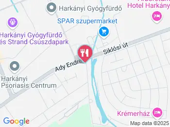 Piroska Étterem Harkány a térképen