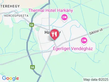 Robinson Étterem Harkány a térképen