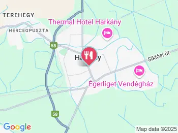 Siesta Club Hotel étterme Harkány a térképen