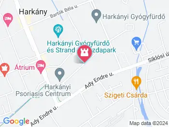 Zsigmondy őspark Harkány a térképen