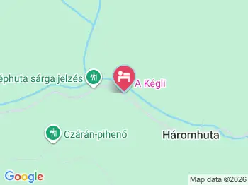 A Kégli Háromhuta a térképen
