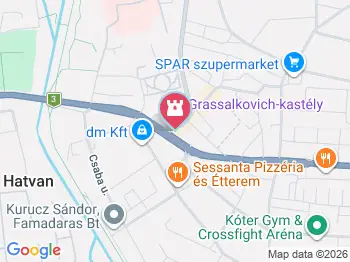 Grassalkovich Antal szobra Hatvan a térképen