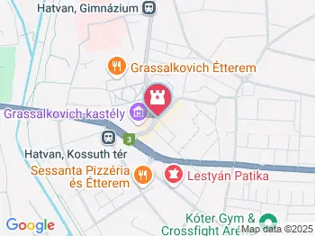 Kossuth Lajos mellszobra Hatvan a térképen