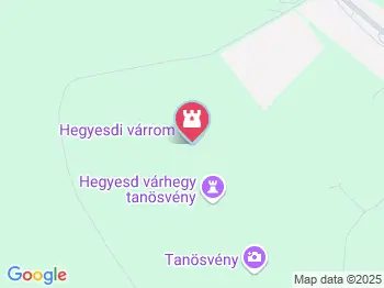 Hegyesdi várrom Hegyesd a térképen