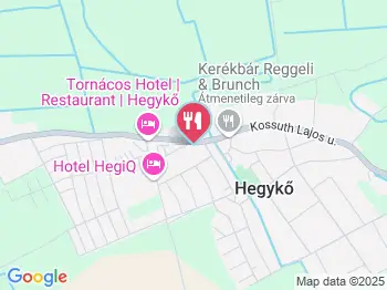 Nyerges Vendégfogadó Hegykő a térképen