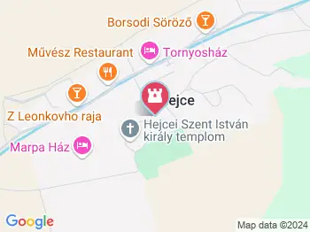 Hejcei szlovák katonai repülőgép szerencsétlenség emlékműve Hejce a térképen