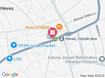 Hevesi Múzeumi Kiállítóhely Heves a térképen