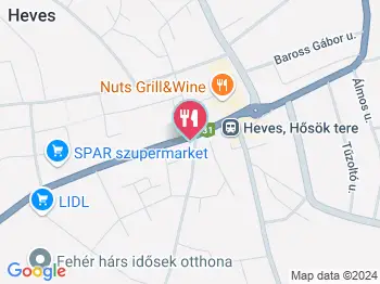 Hungarian Burger Heves Heves a térképen
