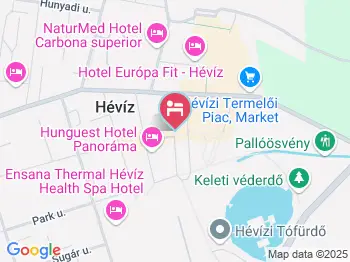 Astoria Panzió Hévíz a térképen