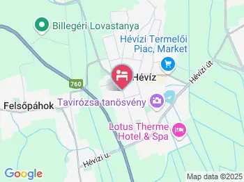 Club Unicum I. Hévíz a térképen