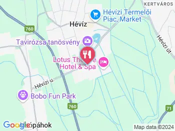 Corvinus étterem Hévíz a térképen