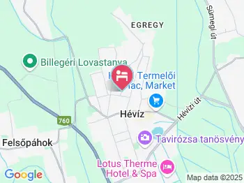 Fábsits Panzió és Vendégház Hévíz a térképen