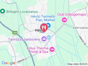 Hotel Erzsébet étterme Hévíz a térképen