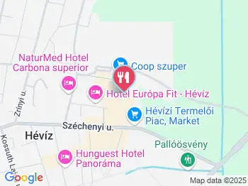 Kocsi Csárda Hévíz a térképen