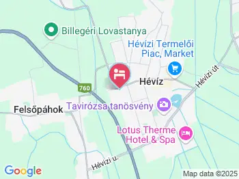 Kővirág Apartman Hévíz a térképen