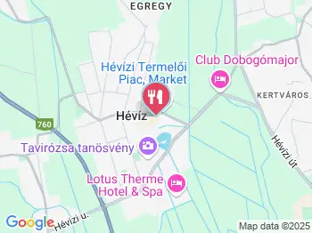 Malomkerék Vendéglő Hévíz a térképen