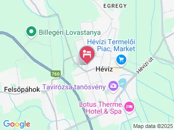 Muskátli Panzió Hévíz a térképen