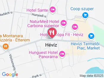 Muskátli Vendéglő Hévíz a térképen