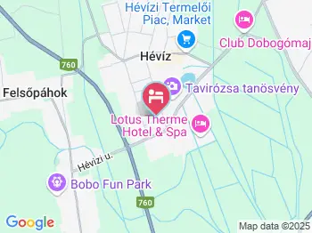 Napsugár Apartman Hévíz a térképen