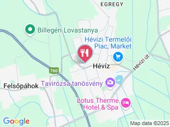 St. Hubertus Vendéglő Hévíz a térképen