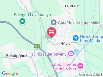 Takács Apartmanház Hévíz a térképen