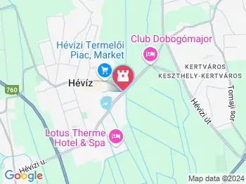 Tavirózsa Tanösvény Hévíz a térképen