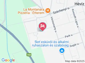 Toldi Panzió Hévíz a térképen