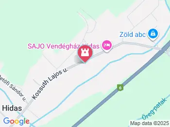 Hidasi Tájház Hidas a térképen