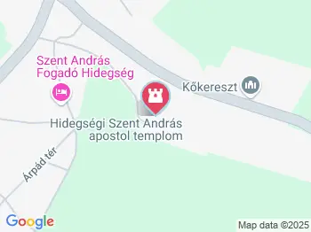 Szent András apostol templom Hidegség a térképen