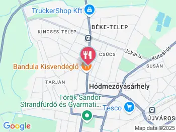 Kenguru Csárda Hódmezővásárhely a térképen