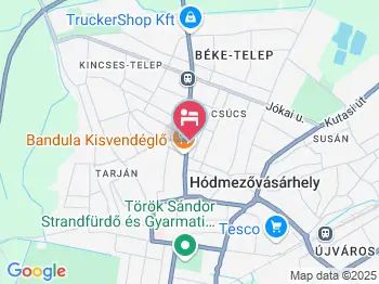 Kenguru Panzió Hódmezővásárhely a térképen