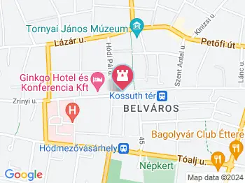 Kossuth Lajos Hódmezővásárhely a térképen