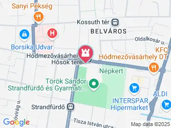 Waterplay vízi élménypark Hódmezővásárhely a térképen