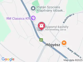 Apponyi-kastély Hőgyész a térképen