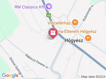 Lichtenstein-kastély Hőgyész a térképen