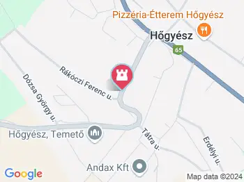 Zászlótartó Hőgyész a térképen