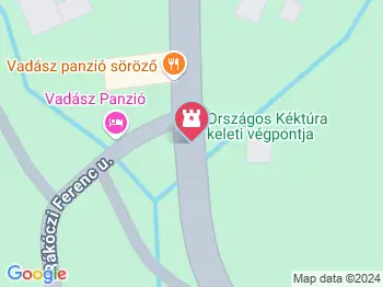 Országos Kéktúra, túraútvonal Hollóháza a térképen