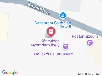 Kézműves Nyomdaműhely Hollókő a térképen