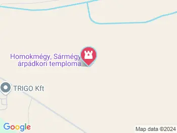 Homokmégy, Sármégy árpádkori temploma Homokmégy a térképen