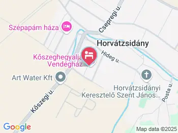 Kőszeghegyalja Vendégház Horvátzsidány a térképen