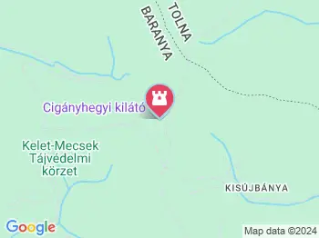 Cigány-hegyi kilátó Hosszúhetény a térképen