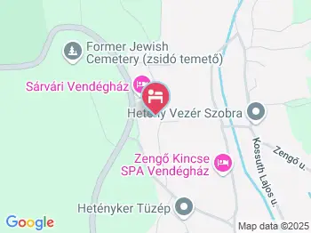 Sárvári Vendégház Hosszúhetény a térképen