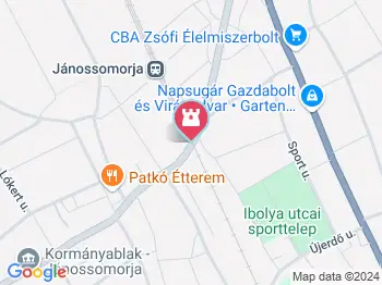 Egykori Szórády-féle hengermalom épülete Hövej a térképen