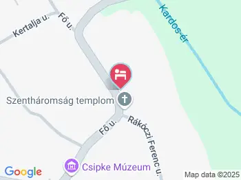 Kardos-Parti Vendégház Hövej a térképen