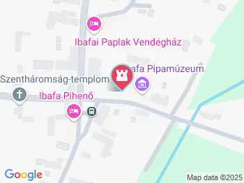 Hangai Nándor szobra Ibafa a térképen