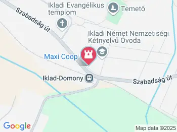 Gróf Ráday I. Gedeon szobra Iklad a térképen