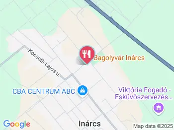 Bagolyvár Étterem Inárcs a térképen