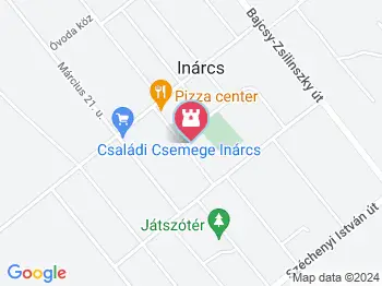 Szent György emlékpark Inárcs a térképen