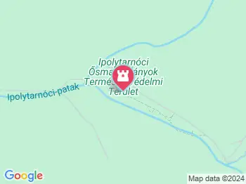 Kőzetparki ösvény Ipolytarnóc a térképen